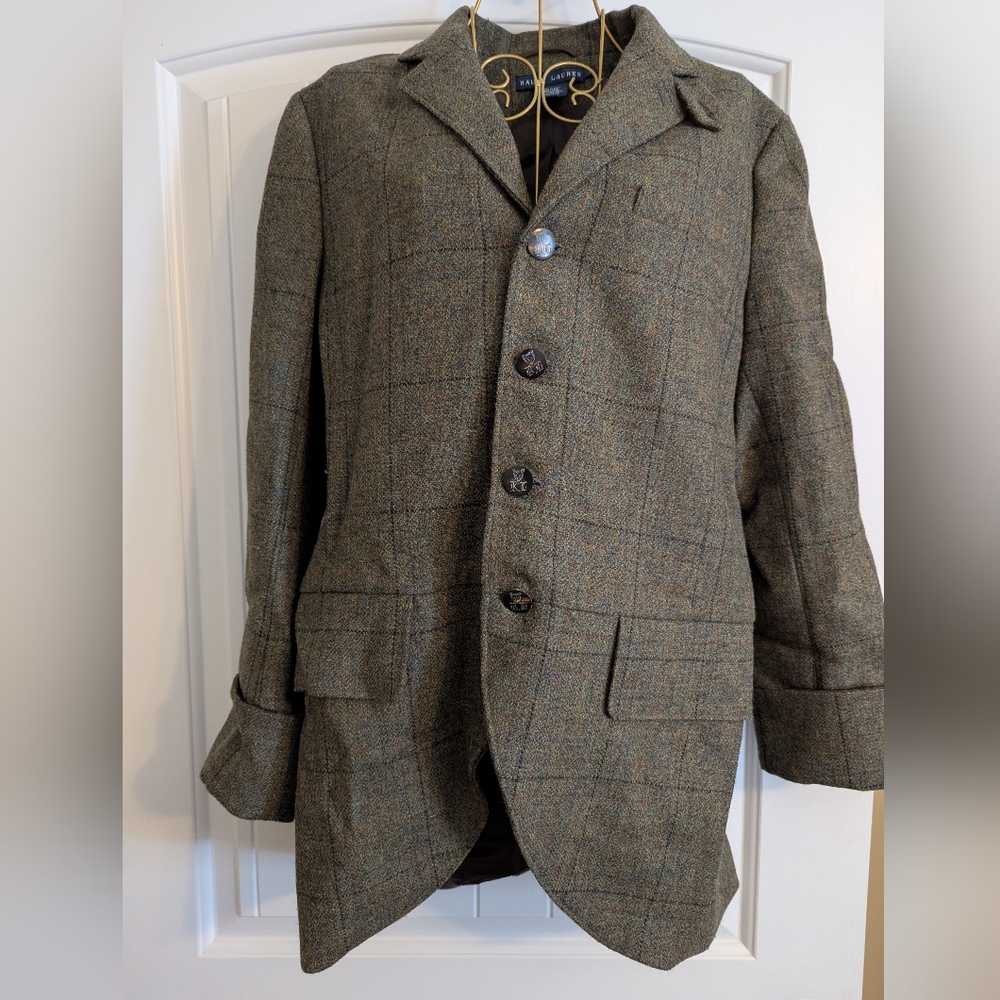 Women's Ralph Lauren Green Wool Blazer